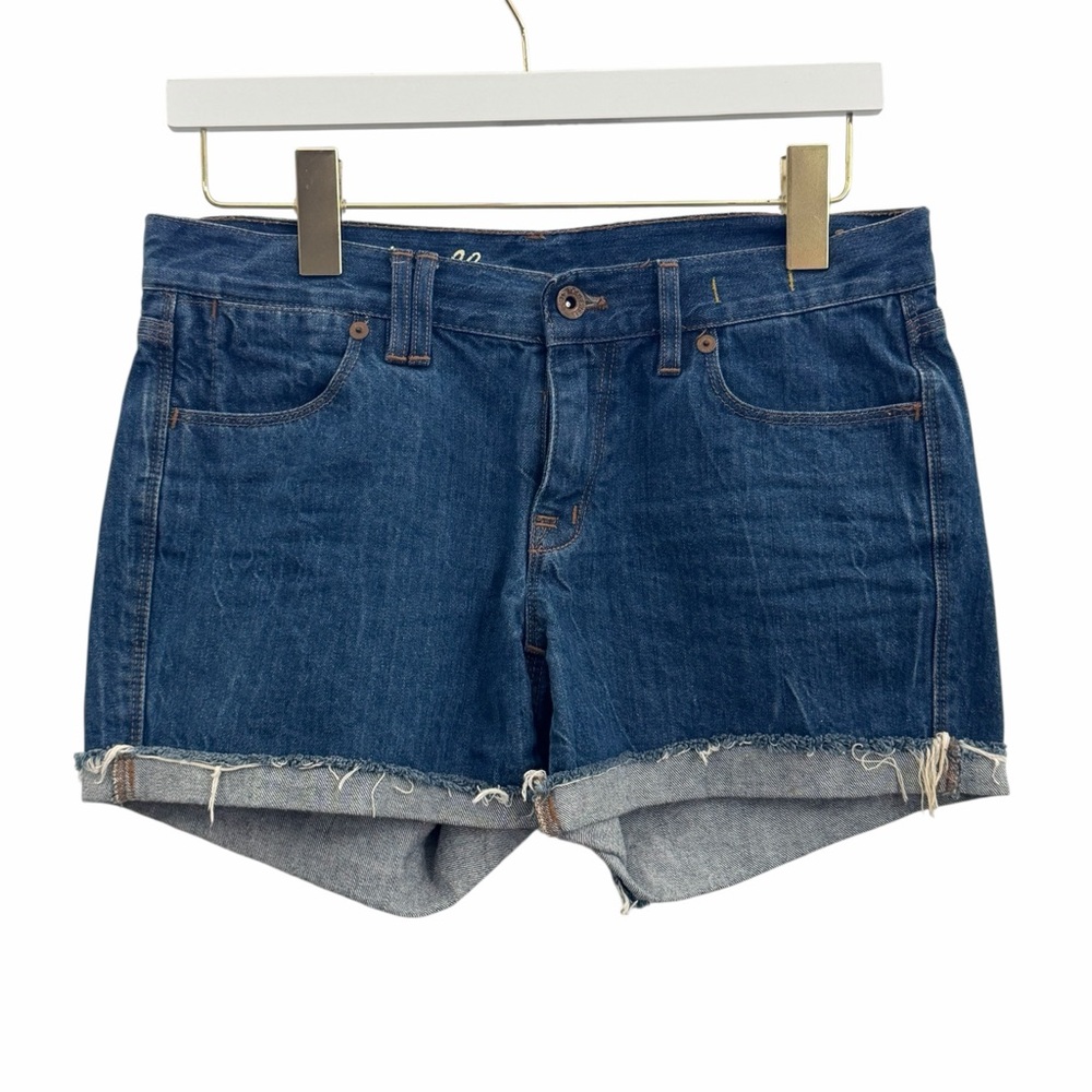 Madewell Denim Shorts Size 26 Cuffed Hem Dark Wash Mid Rise Women’s